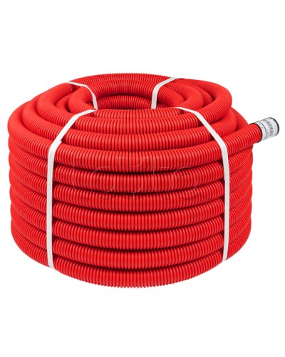 Труба гофр. двустенная ПНД/ПНД гибкая с протяжкой d40 мм (50 м) красная EKF-Plast (tg2st-40-50m) в Рубцовске Труба гофрированная Pintop.ru