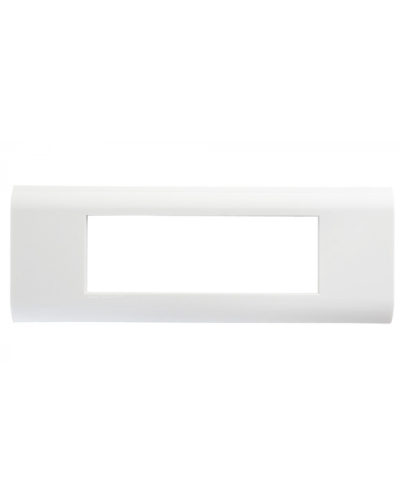 Рамка горизонтальная французский стандарт 6 модулей 45 × 22,5 мм, белый Eurolan (16M-00-26WT) в Рубцовске Комбинированные настенные розетки Pintop.ru