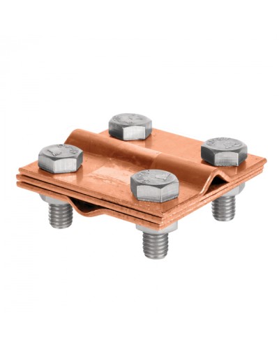 Зажим крестовидный прут-прут (3 пластины 57x57мм) Cu EKF PROxima (lp-55758-cu) в Рубцовске Электротехническое оборудование Pintop.ru