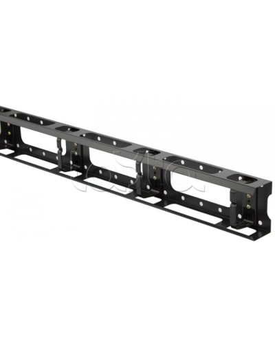 Организатор кабельный металлический вертикальный 32U, черный Hyperline CMV-32U-ML в Рубцовске Аксессуары для кабель-канала Pintop.ru