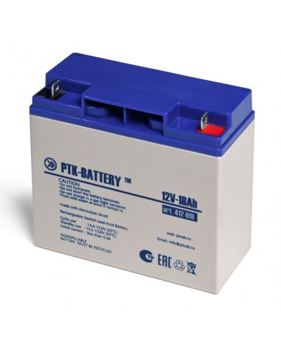 Аккумулятор свинцово-кислотный ПожТехКабель PTK-BATTERY АКБ 12V - 18Ah в Рубцовске Электротехническое оборудование Pintop.ru