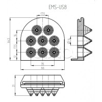 Ввод кабельный Elbox EMS-US8
