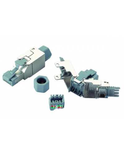 Вилка RJ45 категории 6 FTP для полевой установки Eurolan (13A-F6-03SL) в Рубцовске Коннекторы и разъемы Pintop.ru