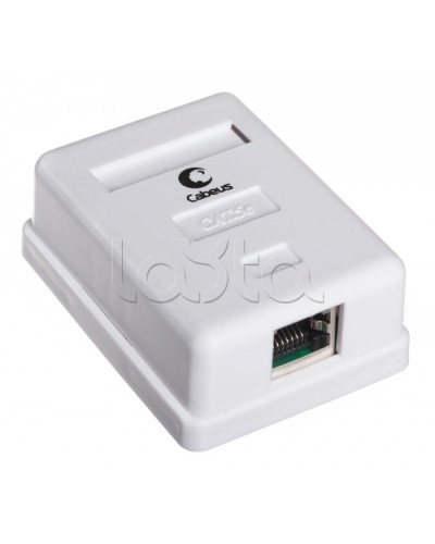 Розетка компьютерная RJ-45(8P8C), категория 5e, экранированная, одинарная, внешняя, Dual IDC(110&Krone type) Cabeus WS-8P8C-Cat.5e-SH-1 в Рубцовске Розетки компьютерные и телефонные Pintop.ru