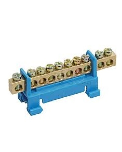 Шина N ноль с DIN-изолятором типа «Стойка» ШНИ-6х9-12-С-С IEK YNN10-69-12P-K07 в Рубцовске Клеммные колодки Pintop.ru