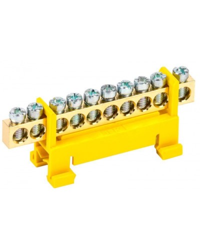 Шина PE земля на DIN-изол тип Стойка ШНИ-6х9-10-С-Ж IEK YNN10-69-10P-K05 в Рубцовске Клеммные колодки Pintop.ru