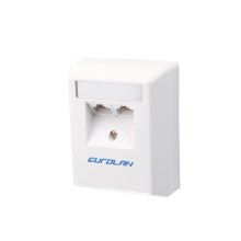 Настенная коробка 2-портовая UTP категории 6 угловая, белый Eurolan (12D-U6-02WT)