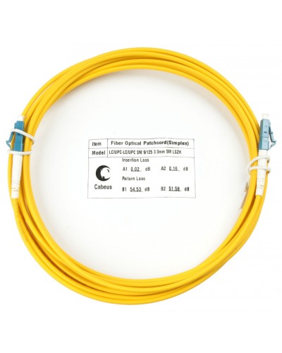Шнур оптический simplex LC-LC 9/125 SM 10 м LSZH Cabeus FOP(s)-9-LC-LC-10M в Рубцовске Патч-корды оптические Pintop.ru