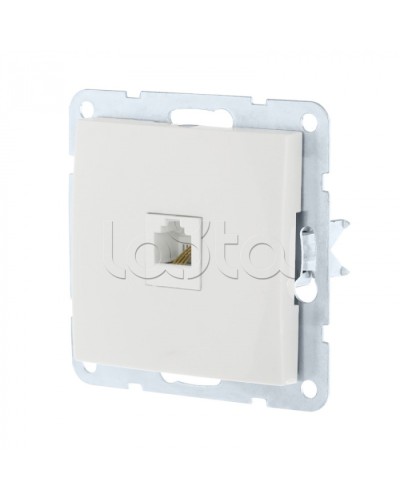 Розетка компьютерная RJ-45 кат. 5е с накладкой (белый) LK60 Экопласт (866104-1) в Рубцовске Розетки компьютерные и телефонные Pintop.ru