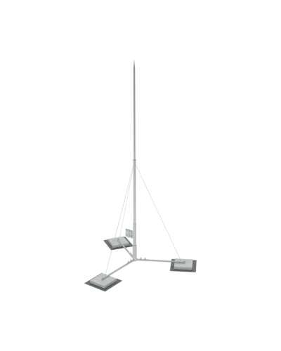 Вольностоящая молниеприемная мачта составная H5,1 м неразборное основание HD КМ-Профиль (TVMR-H5.1 HD) в Рубцовске Монтажные материалы Pintop.ru