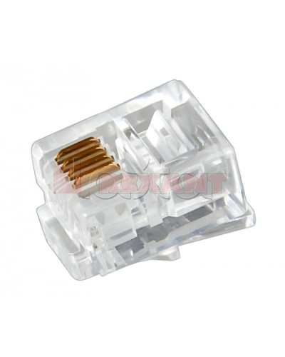 Джек телефонный 6P4C (100шт/уп) REXANT 05-1012 в Рубцовске Коннекторы Pintop.ru