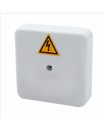 Коробка распределительная огнестойкая КРОПС-П0, IP41, габаритные размеры 75х75х20 мм, для кабелей сечением до 4 мм2, 4 клеммы КМ-Профиль (FRJB-KM-P0-4-04-КРОПС-IP41) в Рубцовске Распределительные коробки Pintop.ru