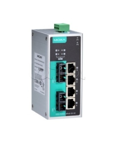 Коммутатор PoE 6-портовый Moxa EDS-P206A-4PoE-MM-SC в Рубцовске Коммутаторы Pintop.ru