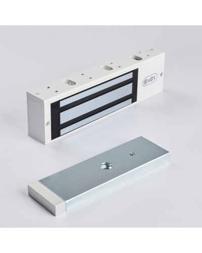 R-Lock RL-EM500-LSW - Электромагнитный замкок, 500кг, DC12/24B, цвет белый, RAL9016(белый), два датчика втроены в корпус замка: датчик Холла и магнито-контактный датчик в Рубцовске Электромагнитные замки Pintop.ru