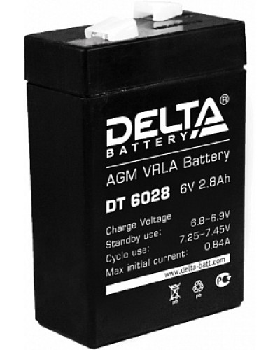 Аккумулятор свинцово-кислотный Delta DT 6028 в Рубцовске Электротехническое оборудование Pintop.ru