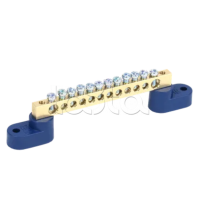 Шина N "ноль" на двух угловых изоляторах ШНИ-6х9-12-У2-С IEK (YNN10-69-12C2-K07)