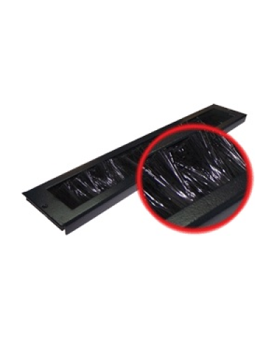 Ввод кабельный щеточный для напольных шкафов Business (черный) TWT TWT-CBB-BP в Рубцовске Аксессуары для стоек и шкафов Pintop.ru