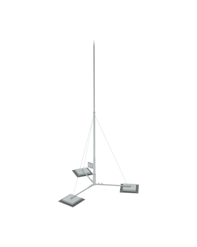 Вольностоящая молниеприемная мачта составная H12,1 м разборное основание HD КМ-Профиль (RTVMR-H12.1 HD) в Рубцовске Монтажные материалы Pintop.ru