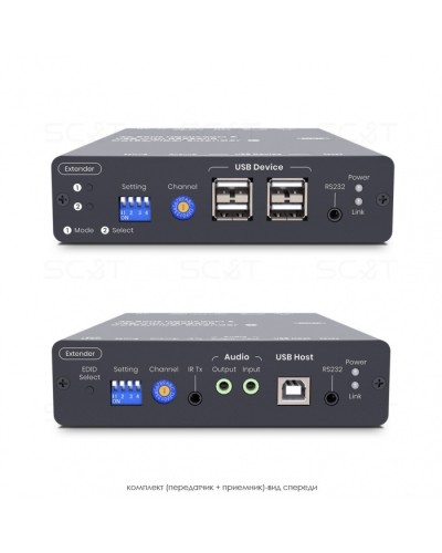 HDMI KVM удлинитель сигнала HDMI SC&T HKM01-4K6G в Рубцовске Видеоусилители, Модуляторы, Делители Pintop.ru