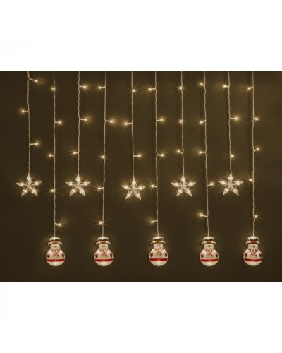 Гирлянда Navigator 95 025 NGF-D037-02 (бахрома звезды и снеговики CW 3*0.6м IP20 в Рубцовске Источники света(Лампы) Pintop.ru
