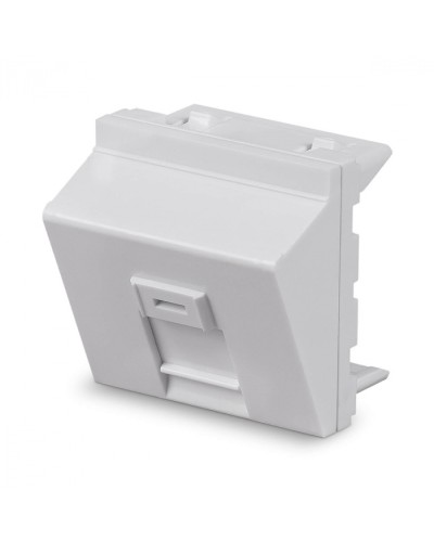 Вставка 45x45 (Mosaic) для 1 модуля формата Keystone Jack, угловая Cabeus (FP-A-45-1M) в Рубцовске Модули Keystone Pintop.ru