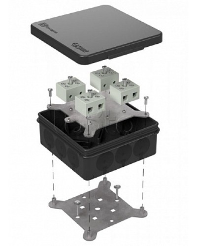 Коробка огнестойкая для о/п двухкомпонентная 60-0303-9005-FR10.0-8 Е15-Е120 100х100х40 Промрукав (60-0303-9005-FR10.0-8) в Рубцовске Огнестойкие кабельные линии Pintop.ru