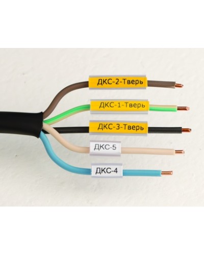 Маркировка для провода, гибкая, для трубочек. 4х12мм. Желтая DKC NUTFL12Y в Рубцовске Крепежные изделия Pintop.ru