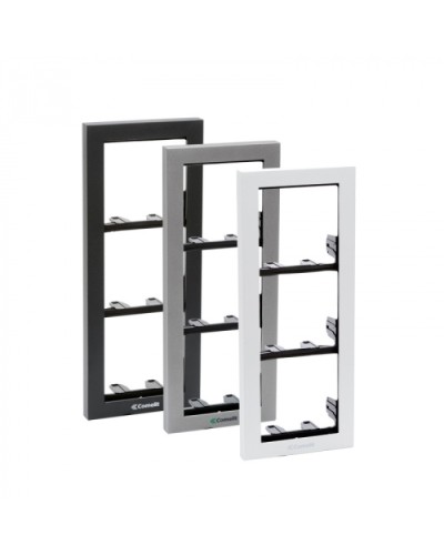 Рамка iKall на 3 модуля, антрацит Comelit в Рубцовске Малоабонентные видеодомофоны Pintop.ru