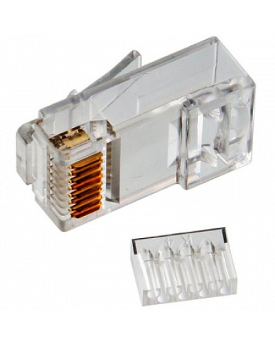 Коннектор RJ45 UTP 8P8C TWT (TWT-PL45-8P8C-V) в Рубцовске Коннекторы и разъемы Pintop.ru