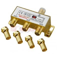 Делитель телевизионный ТВx3 + 4 шт. F BOX 5-1000 МГц GOLD (10шт/уп) REXANT 05-6102-1