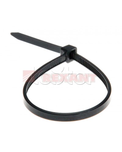 Хомут-стяжка нейлоновый 2.5х120 мм чёрный (100шт/уп) REXANT 07-0121 в Рубцовске Стяжки-хомуты Pintop.ru