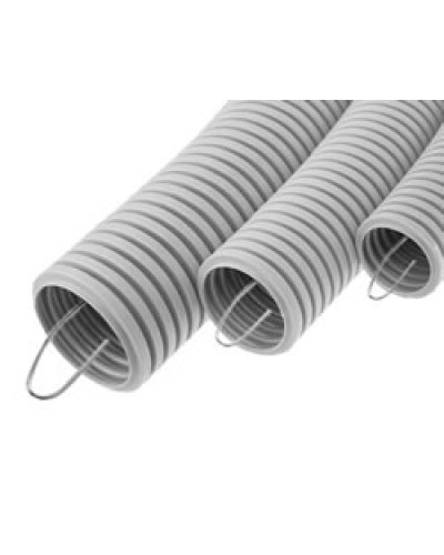 Труба гофрированная ПВХ легкая, с зондом диам. 16 мм (100м), огнестойкость E15-E90 Экопласт 10116-E90 в Рубцовске Труба (ОКЛ) Экопласт Pintop.ru