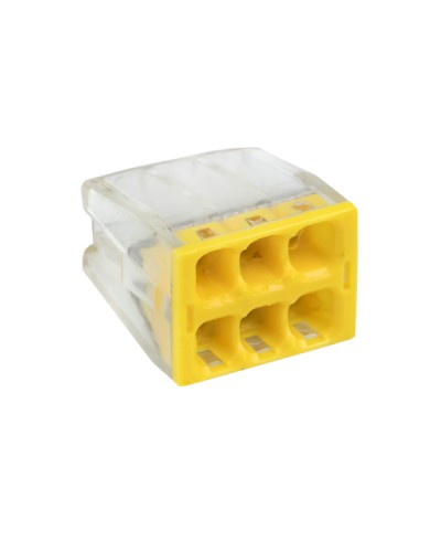 Строительно-монтажная клемма СМК 2273-246 (с пастой) 6 отверстий 0,5-2.5мм2 (50шт.) EKF (plc-smk-2273-246) - Строительно-монтажная клемма СМК 2273-246 (с пастой) 6 отверстий 0,5-2.5мм2 (50шт.) EKF PROxima в Рубцовске Клеммные колодки Pintop.ru