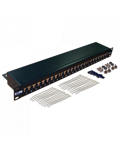 Патч-панель 24 порта, STP, кат.6, 1U TWT (TWT-PP24STP/6) в Рубцовске Патч панель Pintop.ru