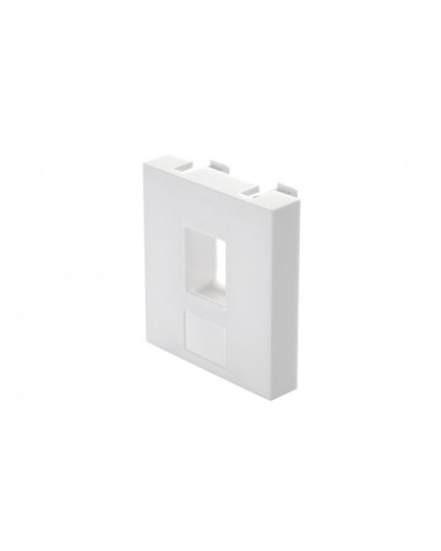 Адаптер 45 × 45 мм для 1 мультимедиа-модуля Keystone без шторки, белый Eurolan (16B-45-11WT) в Рубцовске Модули Keystone Pintop.ru