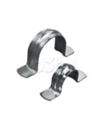 Скоба оцинкованная двухлапковая без монтажного отверстия, для трубы D32мм (1уп = 50шт) Экопласт (43633) в Рубцовске Держатели, клипсы, скобы Pintop.ru