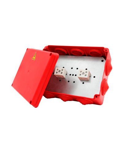 Коробка распределительная огнестойкая КРОПС-П5, IP54, габаритные размеры 190х140х70 мм, для кабелей сечением до 10 мм2, 8 клемм КМ-Профиль (FRJB-KM-P5-10-08-КРОПС-IP54) в Рубцовске Распределительные коробки Pintop.ru