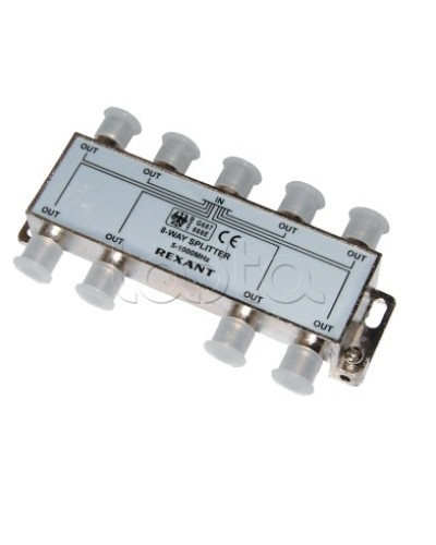Делитель телевизионный ТВх8 под F разъём 5-1000 МГц (5шт/уп) REXANT 05-6005 в Рубцовске Системы видеонаблюдения Pintop.ru