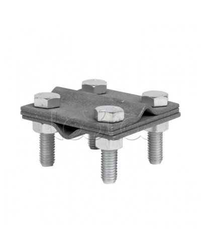 Зажим крестовидный прут-прут (3 пластины 57x57мм) HZ EKF PROxima (lp-55758) в Рубцовске Крепежные изделия Pintop.ru