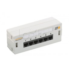 Патч-панель 19", 6xRJ45 NIKOMAX (NMC-WP06UE2-GY)
