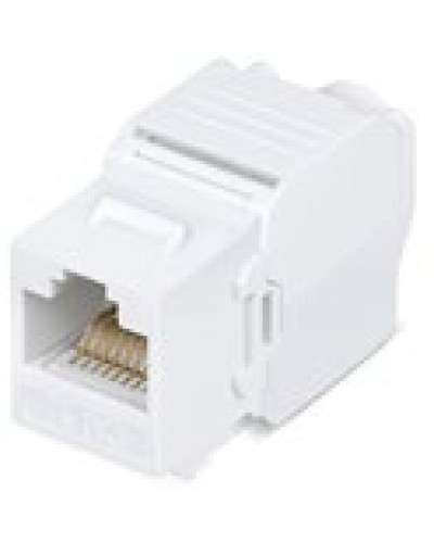 Вставка Keystone Jack RJ-45(8P8C), категория 6, 110 IDC, угол заделки 180 градусов, без инструмента (Toolless), белая в Рубцовске Модули Keystone Pintop.ru