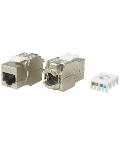 Вставка Keystone Jack RJ-45(8P8C) Hyperline KJ8-8P8C-C6A-180-TLS-SH-F-WH в Рубцовске Модули Keystone Pintop.ru