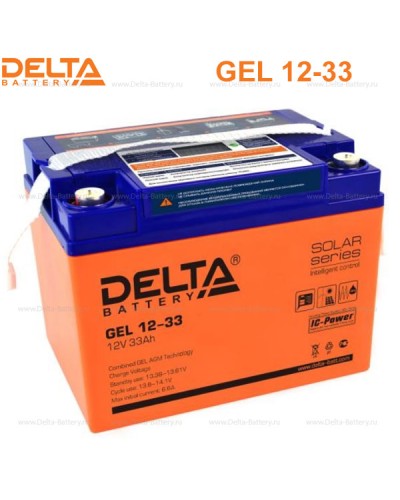 Аккумулятор свинцово-кислотный Delta GEL 12-33 в Рубцовске Электротехническое оборудование Pintop.ru