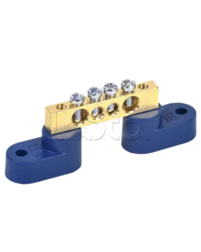 Шина N ноль на двух угловых изоляторах ШНИ-6х9-4-У2-С IEK (YNN10-69-4C2-K07) в Рубцовске Клеммные колодки Pintop.ru