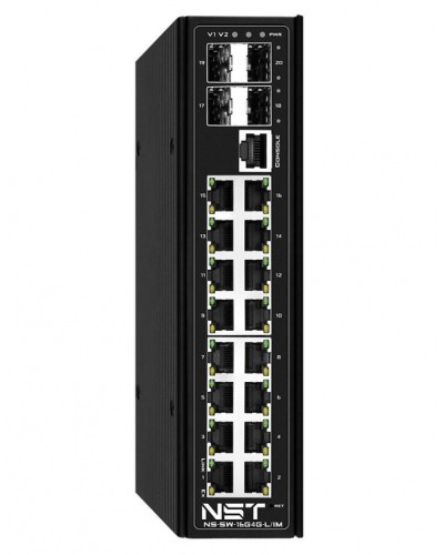 NST NS-SW-16G4G-PL/IM Промышленный управляемый L2+ HiPoE коммутатор Gigabit Ethernet на 16 GE RJ45 PoE + 4 GE SFP порта в Рубцовске Коммутаторы Pintop.ru