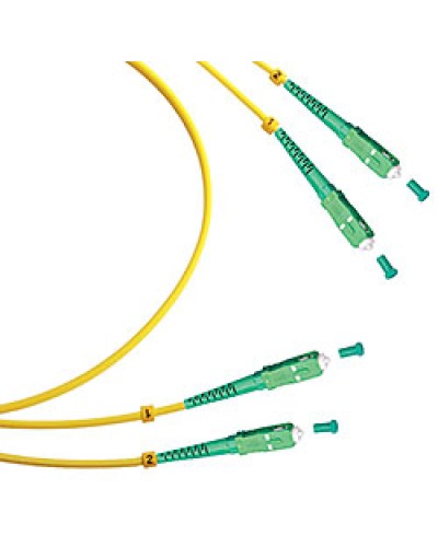 Шнур оптический SM 9/125 duplex SC/APC-SC/APC (1 м) Cabeus FOP(D)-9-SC/APC-SC/APC-1M в Рубцовске Патч-корды оптические Pintop.ru