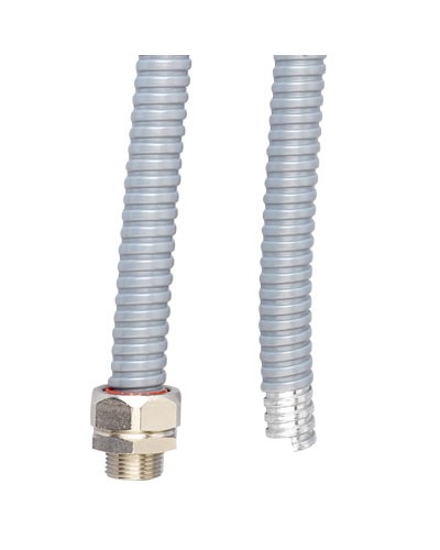 Металлорукав DN 26мм в ПВХ изоляции, Dвн 26,5 мм, Dнар 31,5, 25 м, цветчёрный DKC 6071R-027N в Рубцовске Металлорукав Pintop.ru