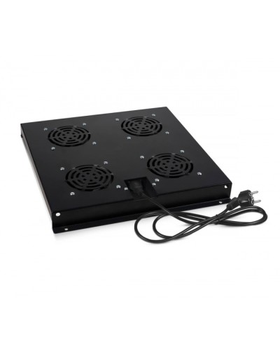 Модуль вентиляторный с 4-я вентиляторами, цвет черный (RAL 9004) Cabeus (TRAY-SC-120-BK) в Рубцовске Вентиляторные модули Pintop.ru