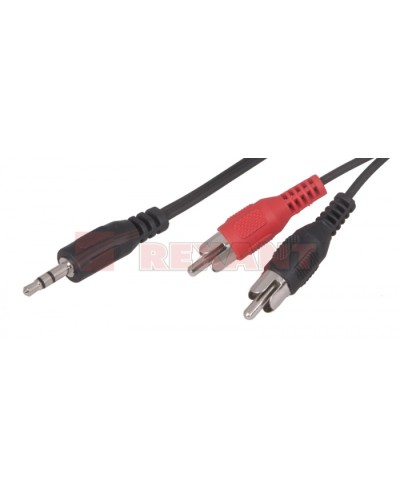 Шнур 3.5 мм стерео штекер - 2 RCA 1.5 м (10шт/уп) REXANT 17-4202 в Рубцовске Коннекторы Pintop.ru