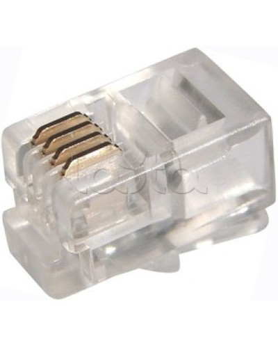 Джек телефонный 4P4C (100шт/уп) REXANT 05-1001 в Рубцовске Коннекторы Pintop.ru